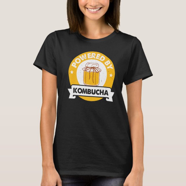 med Kombucha Scoby Fermented Tea Fermentat T Shirt (Framsida)