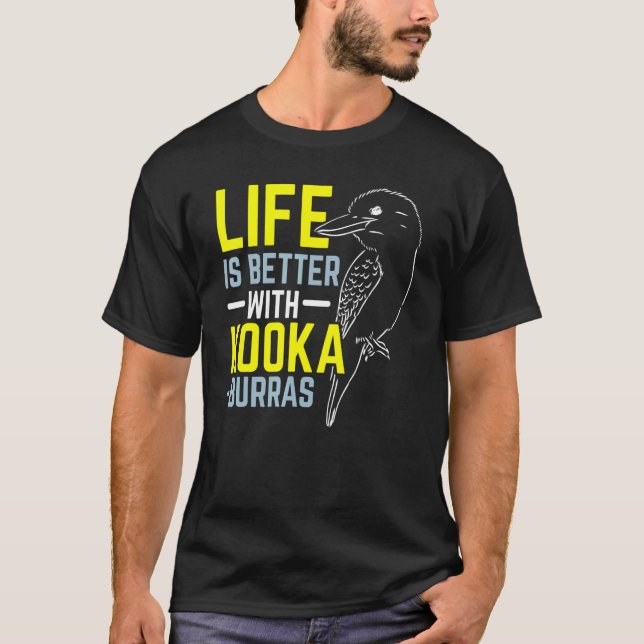 Med Kookaburras Bird Ornithology T Shirt (Framsida)