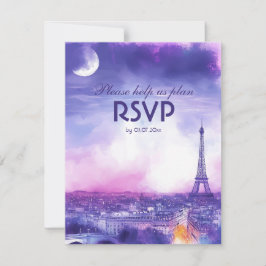 Med kostnadsval Amour Éternel RSVP-kort OSA Kort