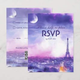 Med kostnadsval Amour Éternel RSVP-kort OSA Kort