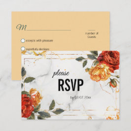 Med kostval Marble Dreams: Orange Rose OSA Kort