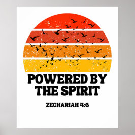 Med kraft av andan - Zechariah 4:6 Poster