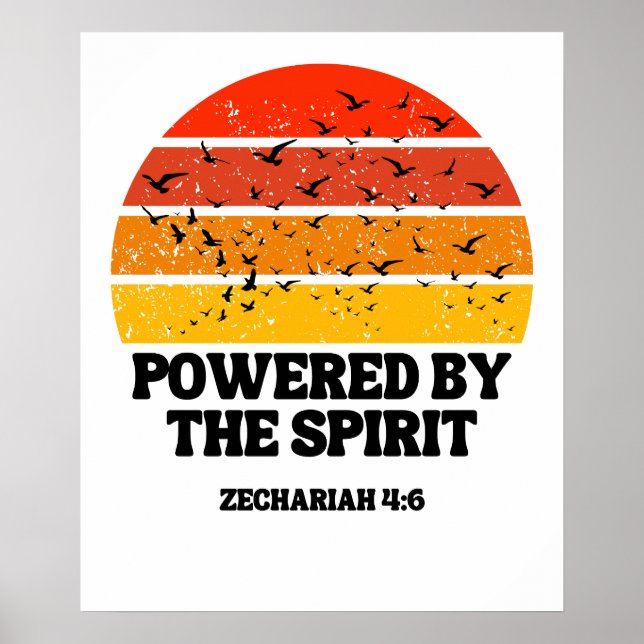 Med kraft av andan - Zechariah 4:6 Poster (Framsidan)