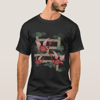 med kranfågel lycka till vän t shirt