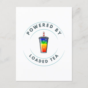 Med laddad tea vykort