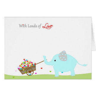 Med laddar av kärlek hälsningskort