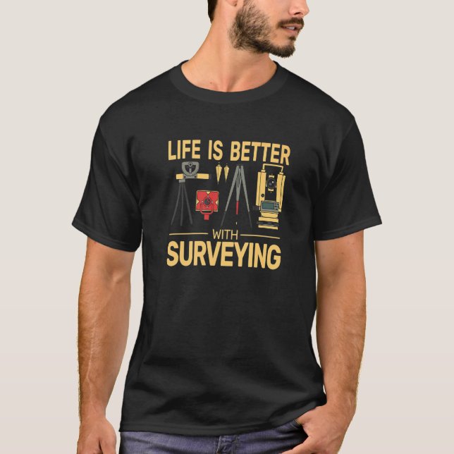 med lantmätare för vintage t shirt (Framsida)