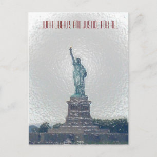 ...med Liberty and Justice for All Vykort