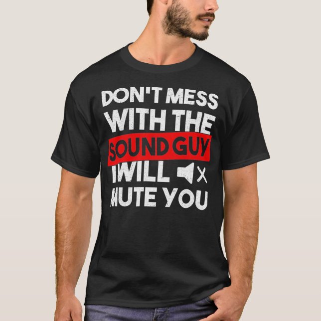  med ljud Audio Ingenjör T Shirt (Framsida)