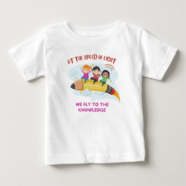 Med ljusets hastighet  t shirt (Framsida)