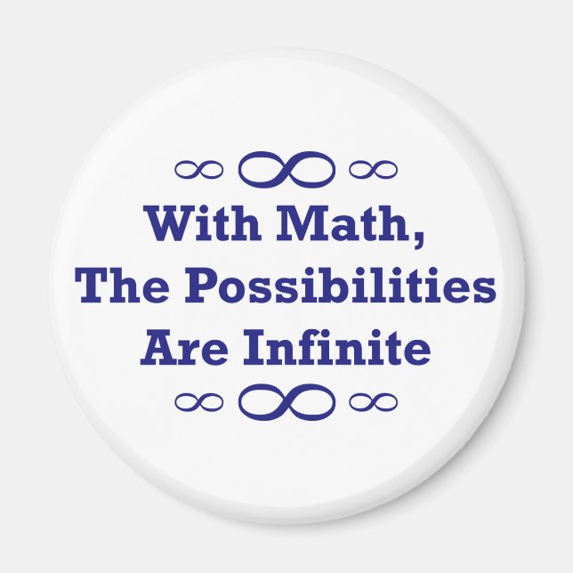 Med matematik är möjligheterna oändliga magnet (Framsidan)