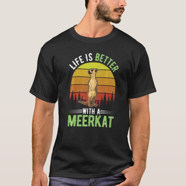 med Meerkat T Shirt (Framsida)