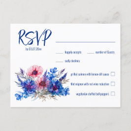 💍 Med meny Cornblommor & Lavender OSA vykort