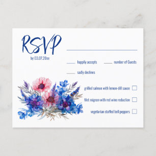 💍 Med meny Cornblommor & Lavender OSA vykort