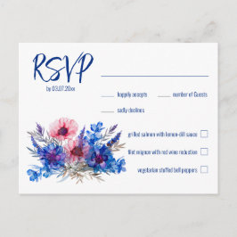 💍 Med meny Cornblommor & Lavender OSA vykort