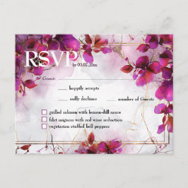 Med menyn Fuchsia Enchantation: Vattenfärg Vykort