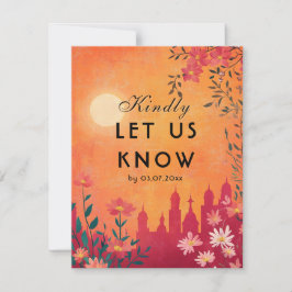 Med menyval: Sunset Sergranat Bröllop OSA Kort