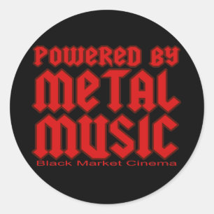 Med metall Music fläkt Död metall Runt Klistermärke