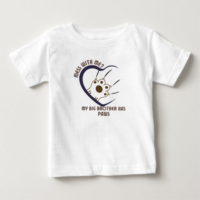  med mig? Min storebror har Tass 4 T Shirt (Framsida)