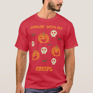 Med min Creeps-unge Halloween Party, Scary Gif T Shirt