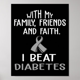Med min familj och tro så beter jag DIABETES t Poster