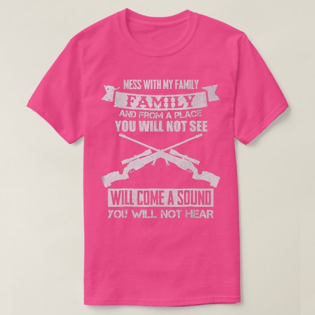  med min familjesniper Ljud TShirt I-militär T Shirt (Design framsida)