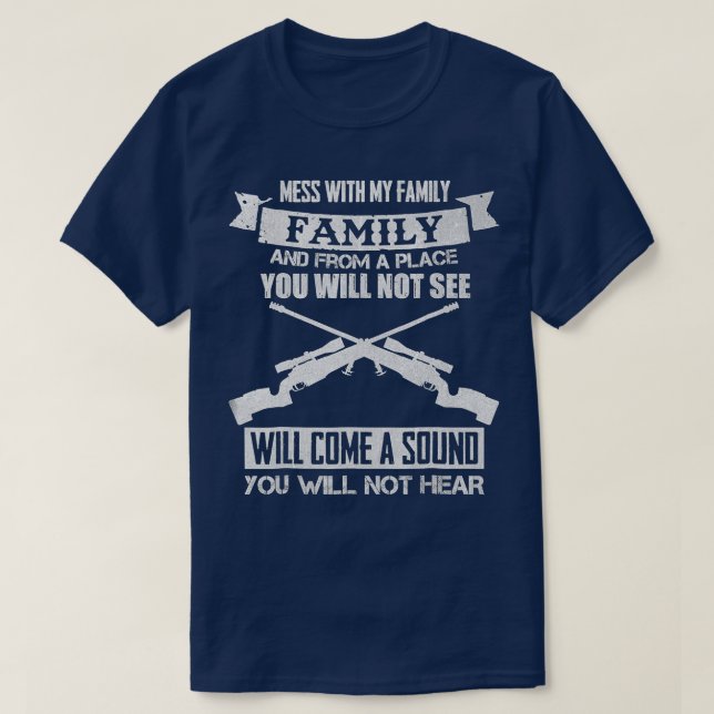  med min familjs militära familj Ljud I T Shirt (Design framsida)