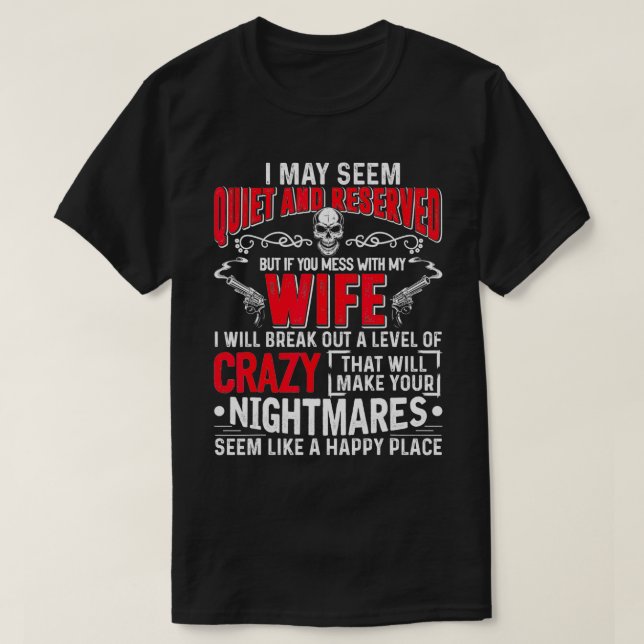  med min fru och min maka, För manar gåva T Shirt (Design framsida)