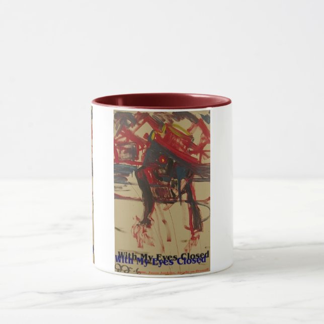 med min öga stängd mugg (Center)