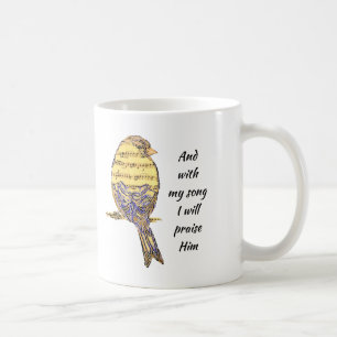 Med min sång lovordar jag honom Bible Scripture Bi Kaffemugg
