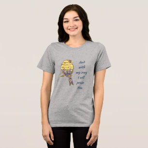 Med min sång prisar jag honom Bibelvers Fågel T Shirt