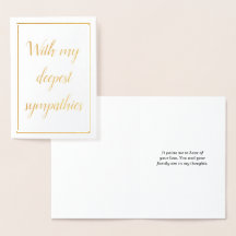 "Med mina djupaste sympatikort"