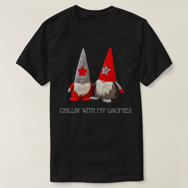 Med mitt Gnomies Trendig jultomte T Shirt (Design framsida)