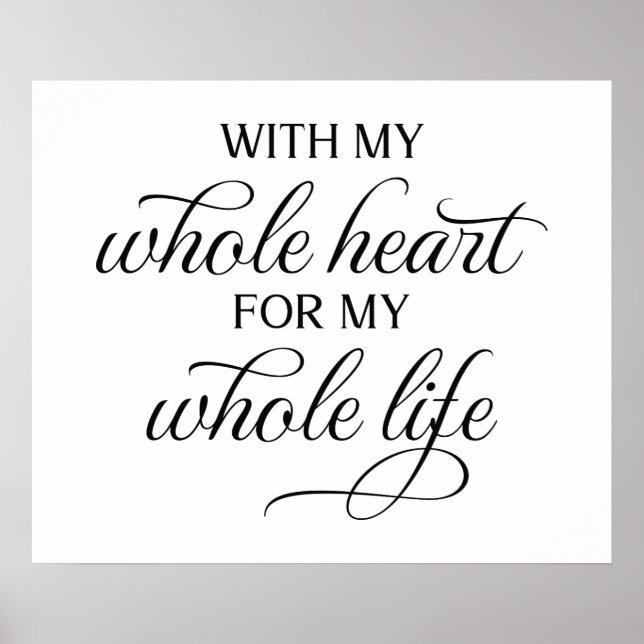 Med mitt hjärtetecken Bröllop Poster (Framsidan)