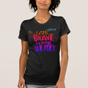 Med Modiga Vingar Kvinnor T Shirt