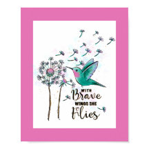 Med Modigt Vingar Poster hon..