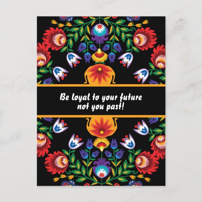 Med motivation Fantastisk polsk Wycinanki Vykort (Framsida)