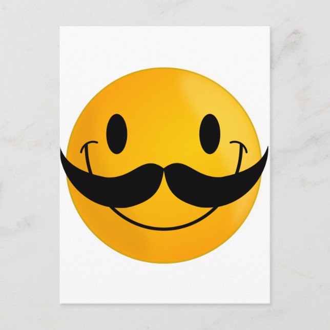 med Mustasch Vykort (Framsida)