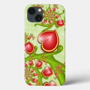 Med mycket Kärlek Red Gult Hearares Fractal Art