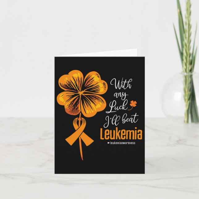 Med någon Tur ska jag slå Leukemia-medvetandet Kort (Framsida)