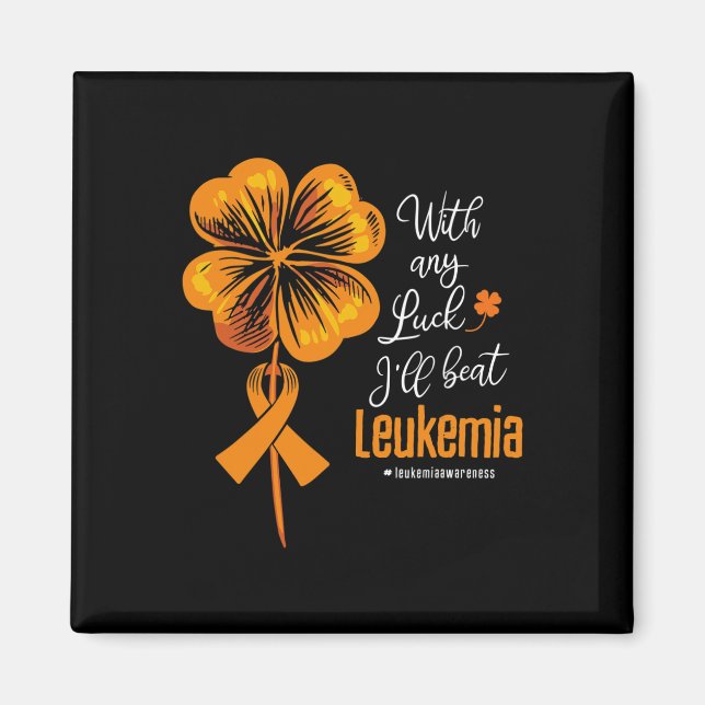 Med någon Tur ska jag slå Leukemia-medvetandet Magnet (Framsidan)