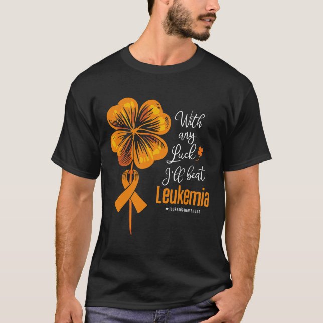 Med någon Tur ska jag slå Leukemia-medvetandet T Shirt (Framsida)
