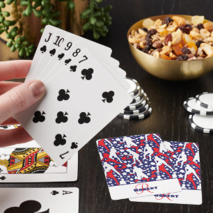 Med namn All-stjärnpickleball [USA] mönster Casinokort