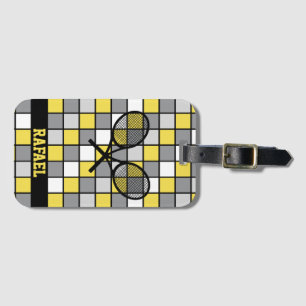 Med namn kontrollerat 🎾 tennisracketar bagagebricka