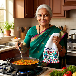 Med namn 💙 ❤️ 💚 vackra turkiska plattor kökshandduk