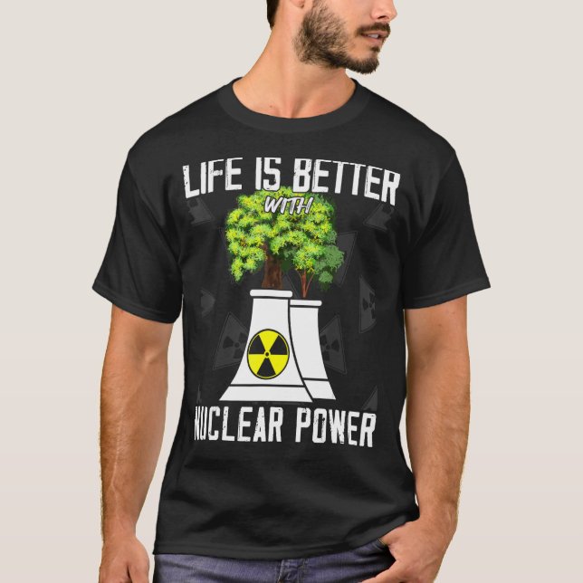 med Nuclear Power Nuclear Ingenjör T Shirt (Framsida)