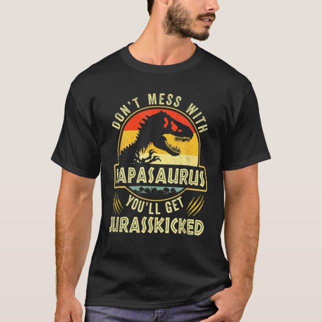  med Papasaurus Du får Jurasskick T Shirt (Framsida)