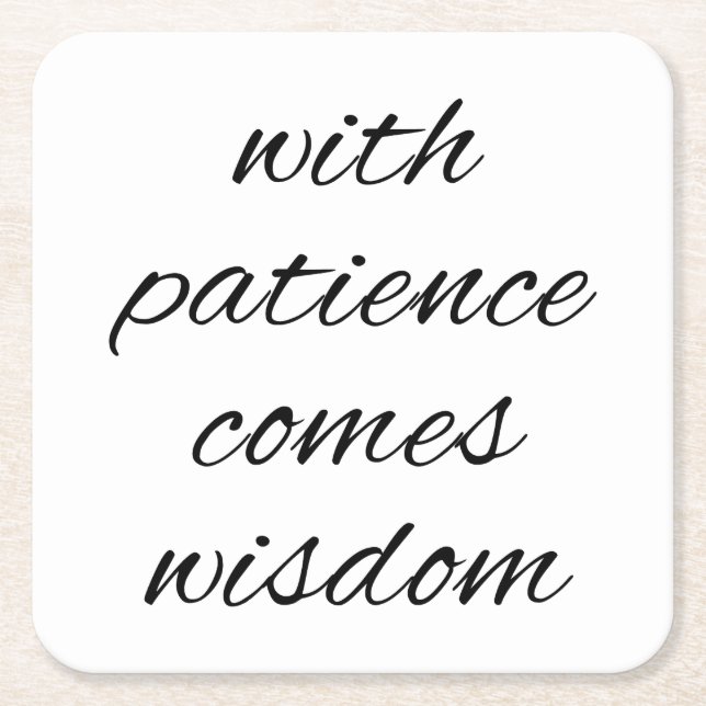 Med Papper patientUnderlägg Underlägg Papper Kvadrat (Framsidan)