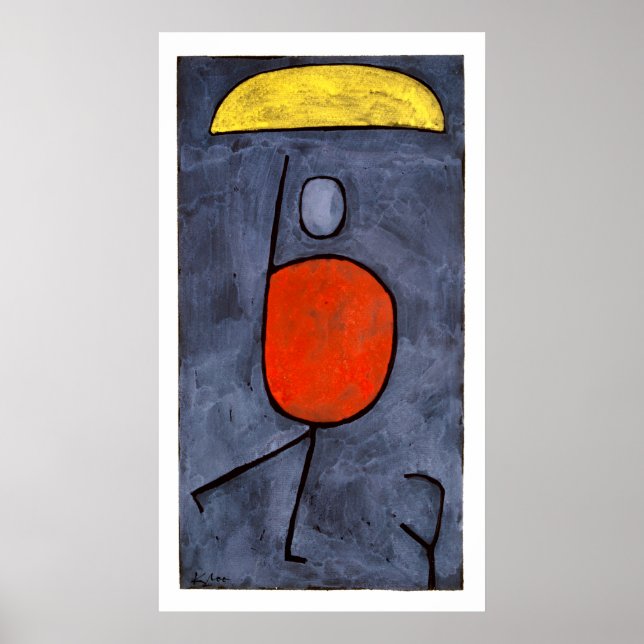 Med paraply av Paul Klee Poster (Framsidan)