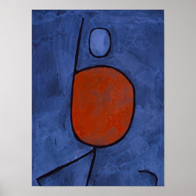 Med paraplyer, 1939 av Paul Klee Poster (Framsidan)